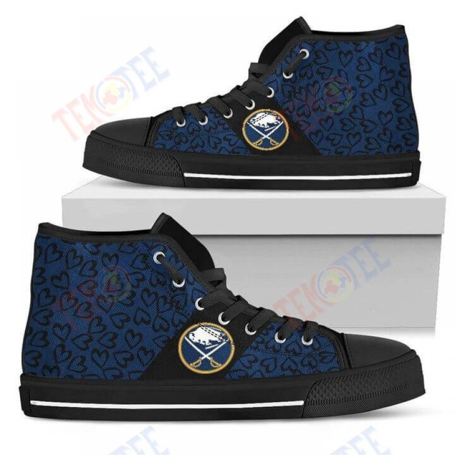 Mens Womens Perfect Cross Color Absolutely Nice Buffalo Sabres High Top Shoes TMT659