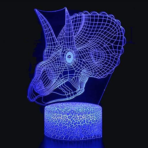 Wild Animal Triceratops 3D Illusion Night Light Led Light