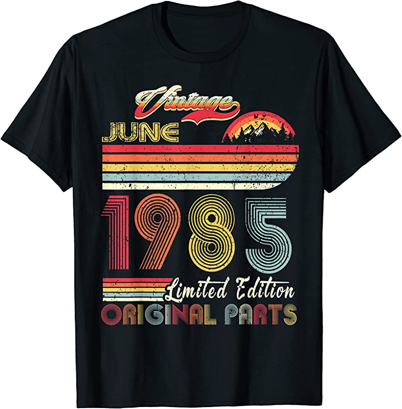 36 Year Old Retro Vintage June 1985 Funny 36th Birthday T-Shirt