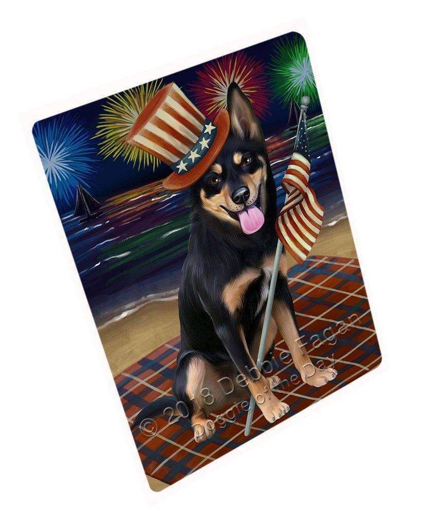 4Th Of July Firework Australian Kelpies Dog Blanket Blnkt49530