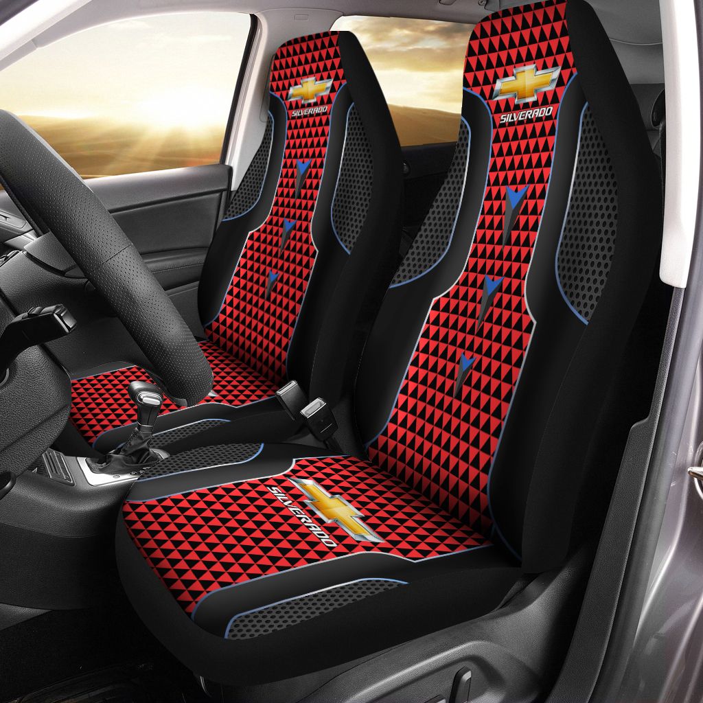 Chevrolet Silverado Lph-Lt Car Seat Cover (Set Of 2) Ver 1 (Red)