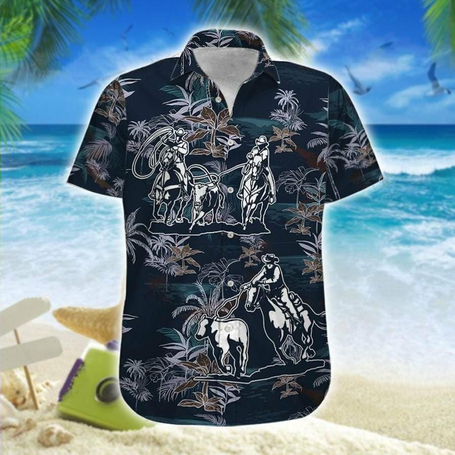 Hawaii Aloha Shirts Team Roping Coconut Ha102134