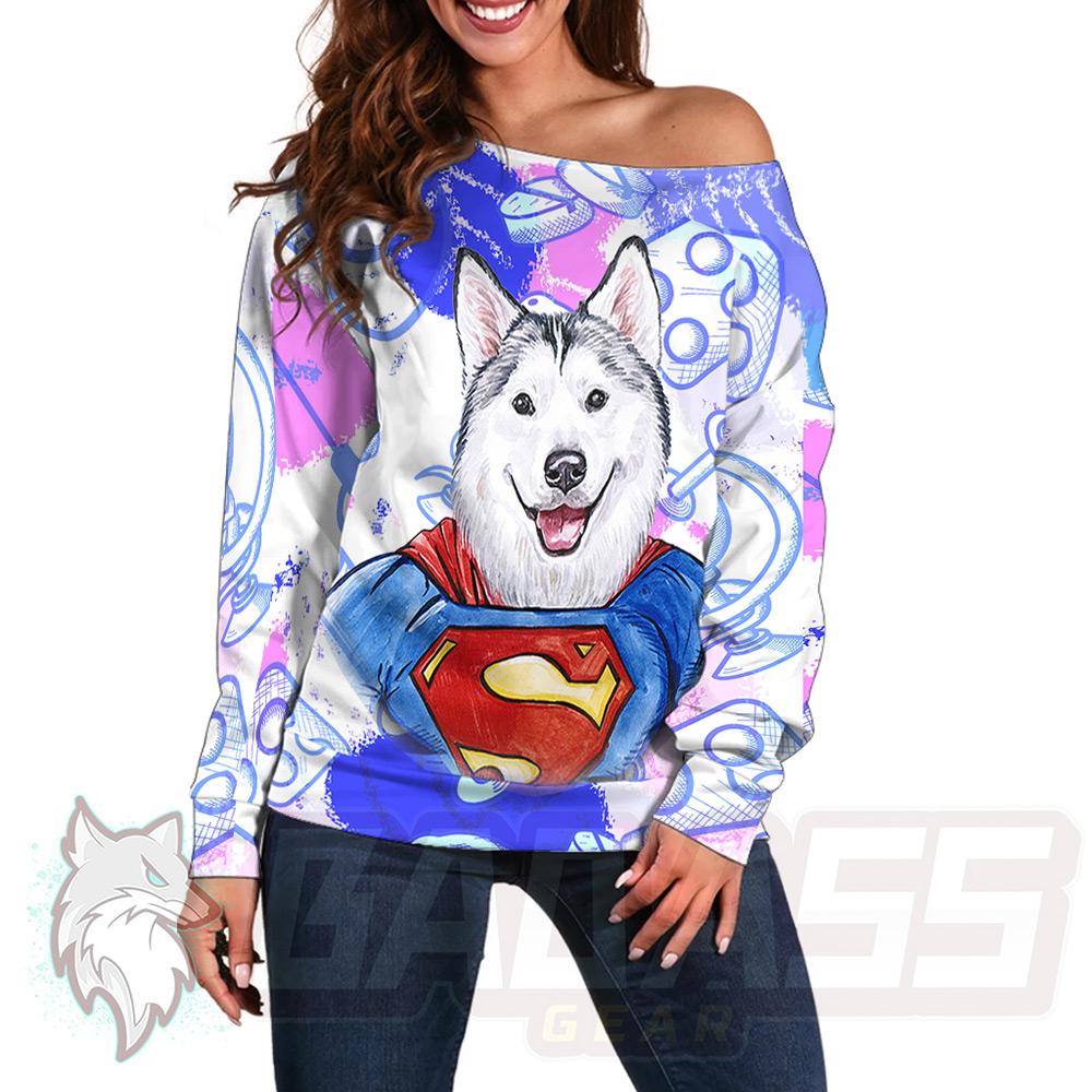 Super Husky HUK-0009 Off Shoulder Sweaters