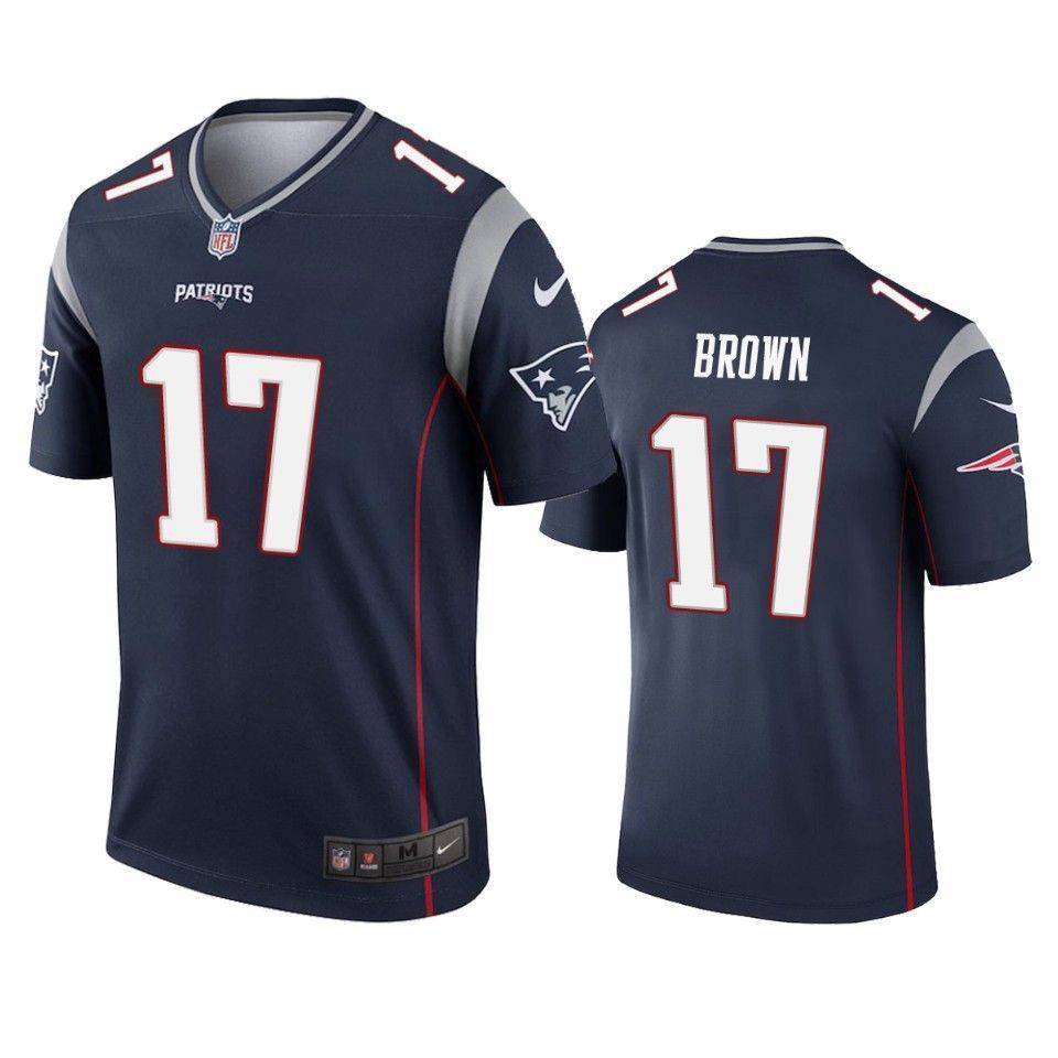 New England Patriots Antonio Brown Navy Legend Mens 3D Jersey