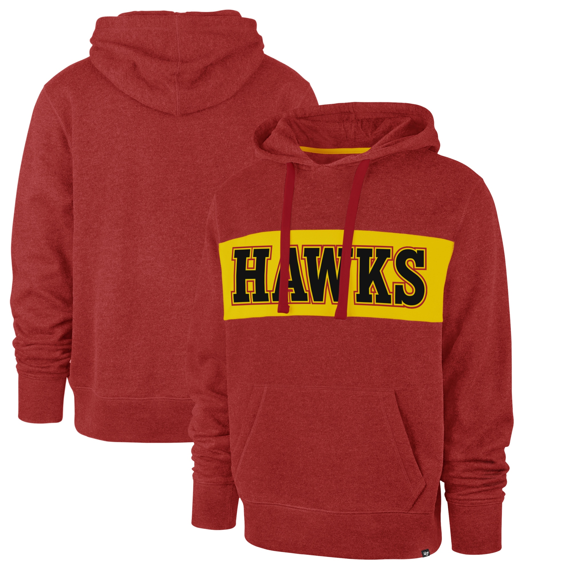 Atlanta Hawks '47 2021/22 City Edition Wordmark Chest Pass Pullover Hoodie – Red