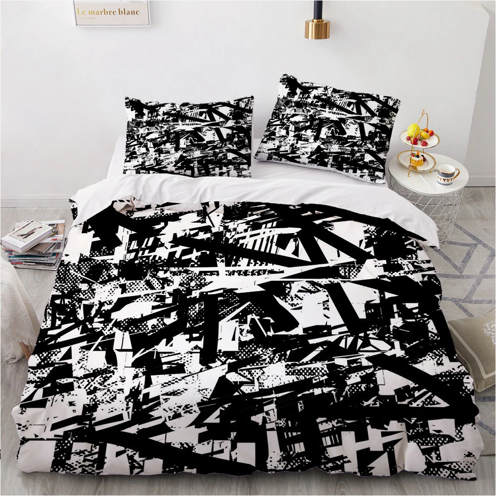 3D Abstract Spring Autumn Bedding Set Black King Queen Full Single Size Bed Linen Duvet Cover Pillowcase Cover Children