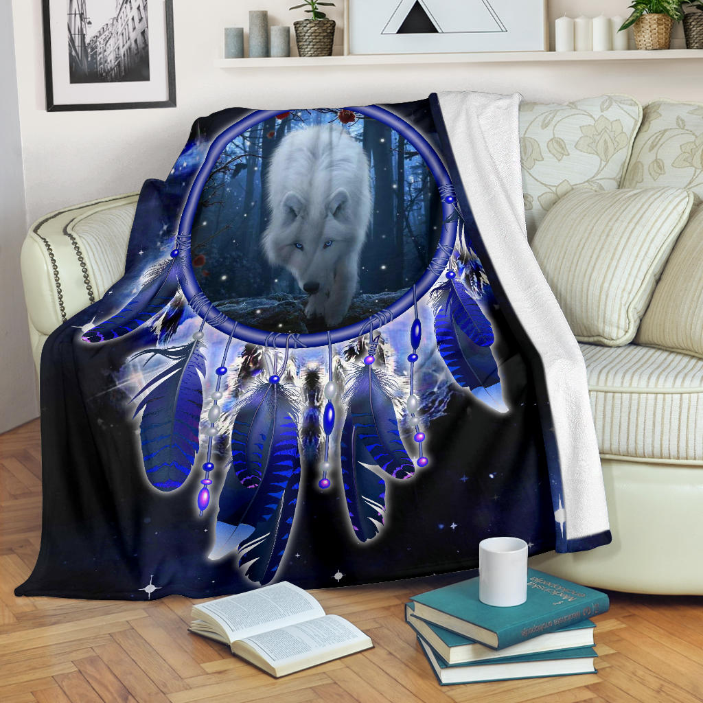 Wolf Blue Galaxy Blanket Lt10