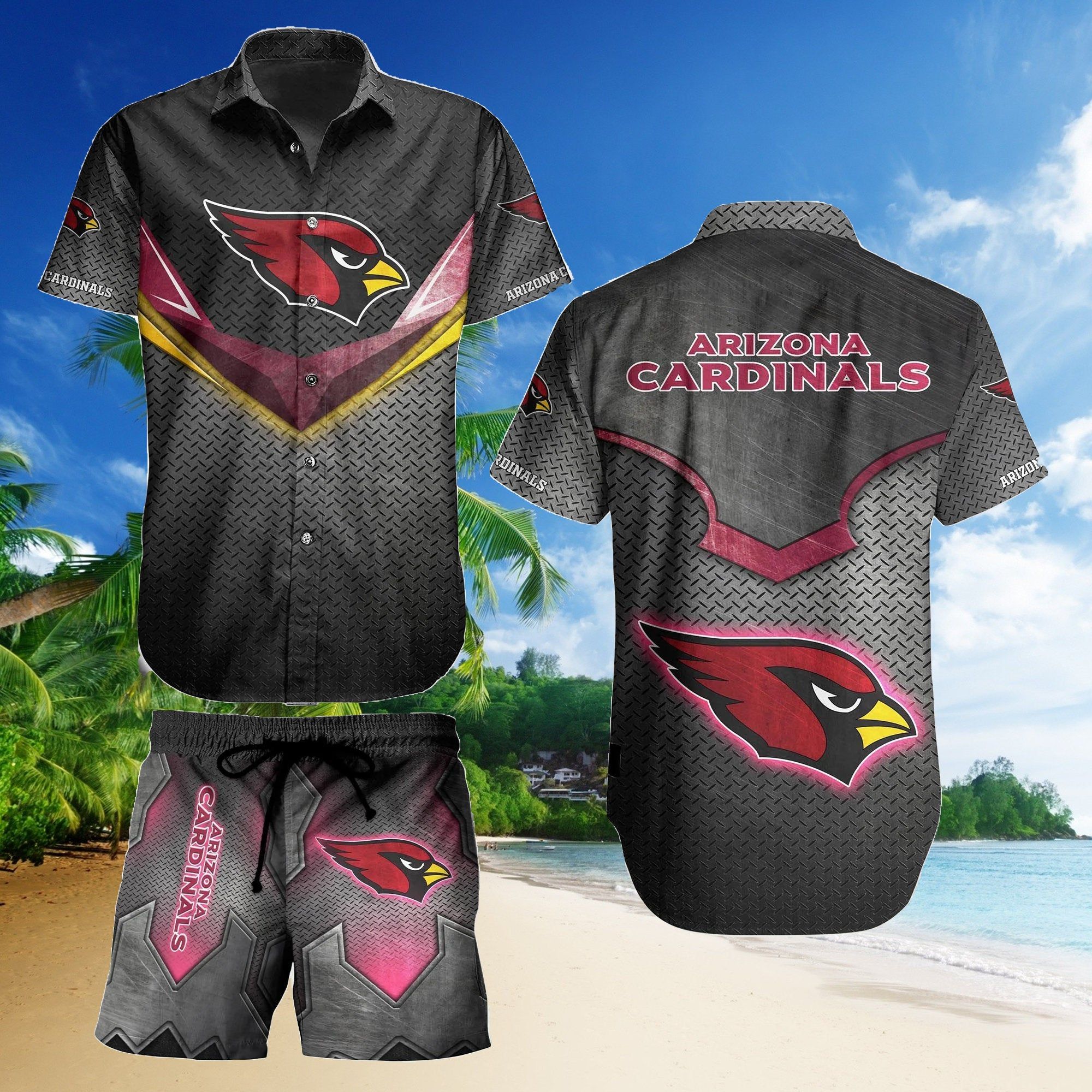 Arizona Cardinals Nfl Hawaiian Suite Summer Beach Suite, Nfl Fan Gift Thw082