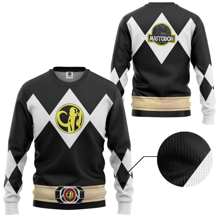 Mighty Morphin Power Rangers Ugly Christmas Sweater – All Over Print 3D Sweater – Black