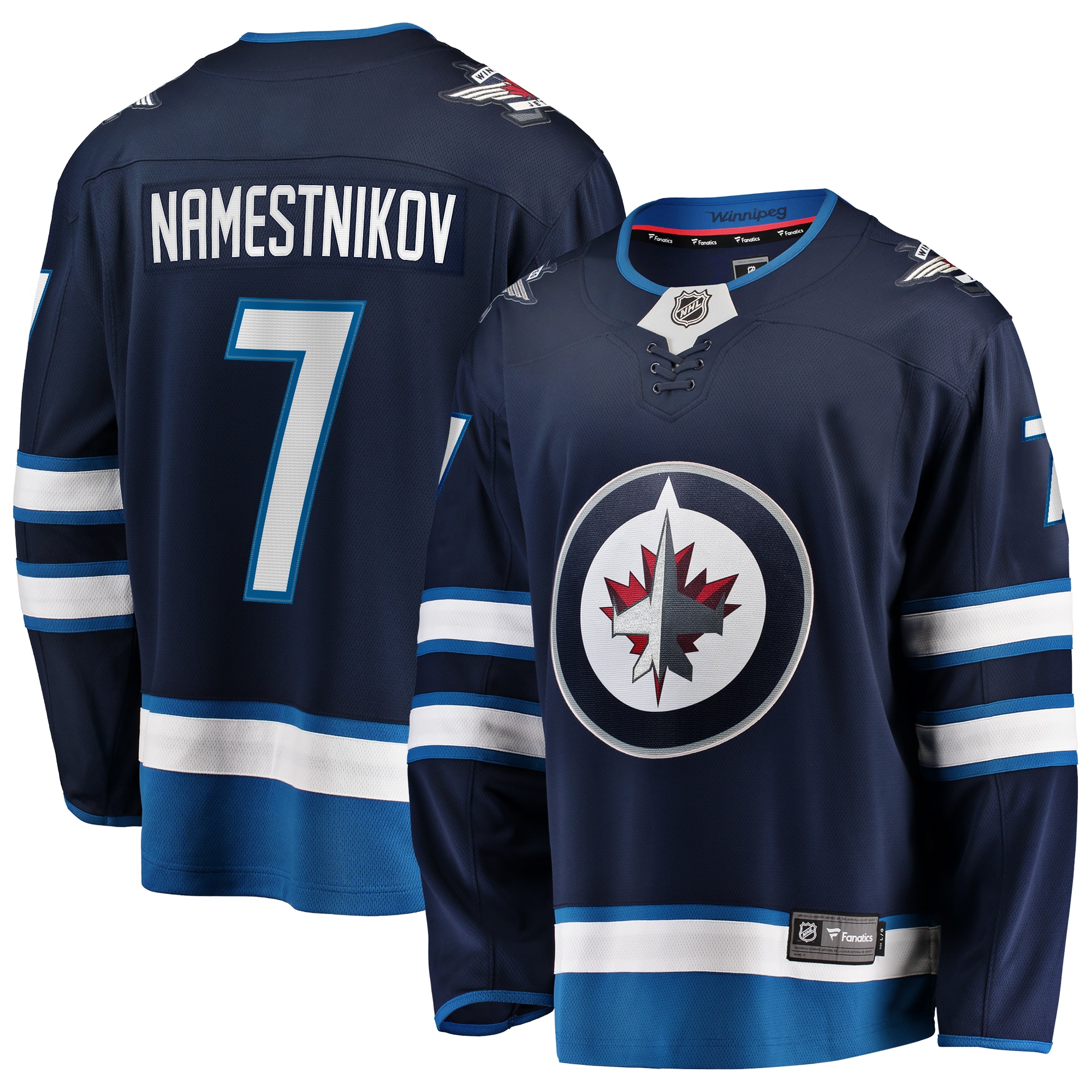 Vladislav Namestnikov Winnipeg Jets Branded Home Premier Breakaway Player Jersey – Navy