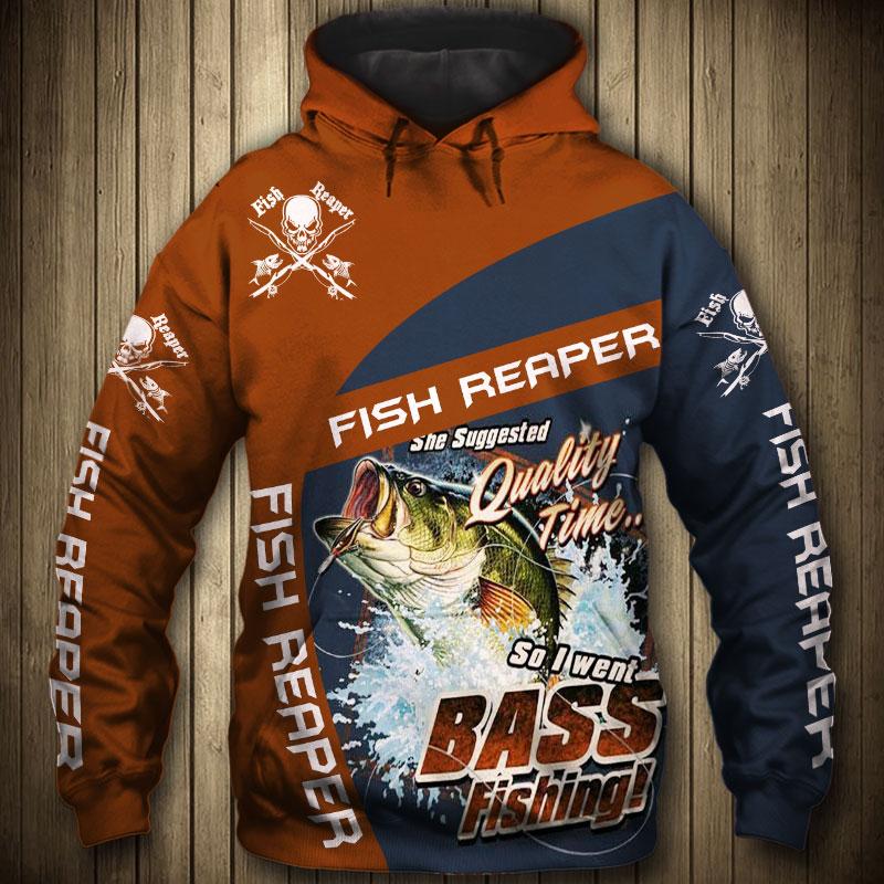 Bass Fishing 3D All Over Print | Hoodie | Unisex | Full Size | Adult | Colorful | HT7199