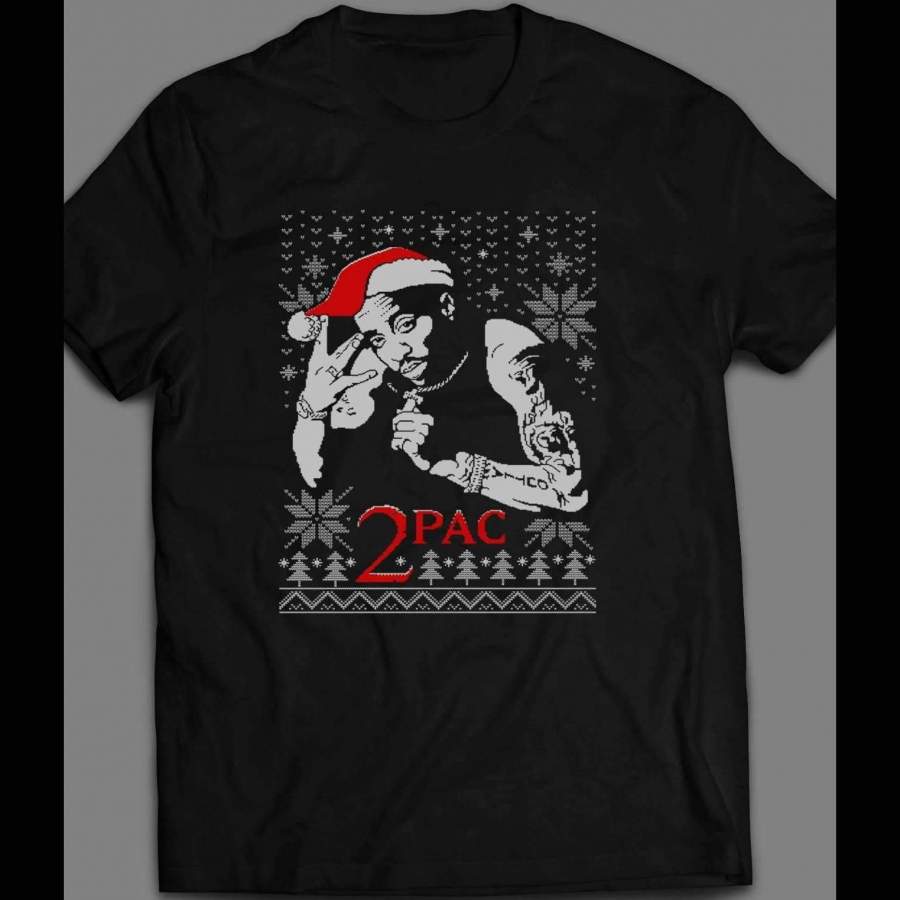 2PAC UGLY CHRISTMAS SWEATER STYLE HOLIDAY SHIRT