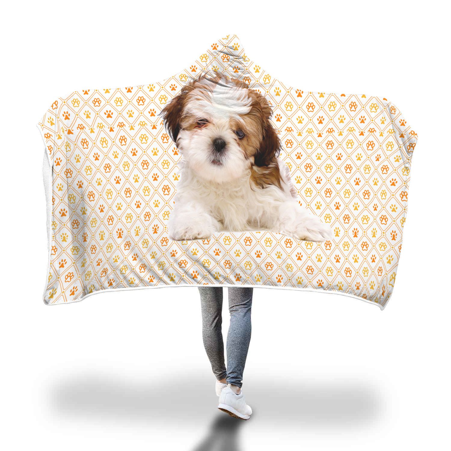 Shih Tzu Hooded Blanket – Puppy