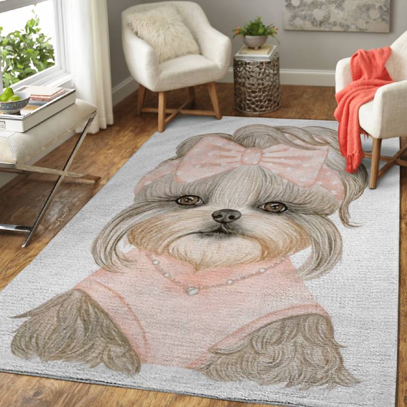 Adorable puppy  – Cute Animals Area Rug Carpet