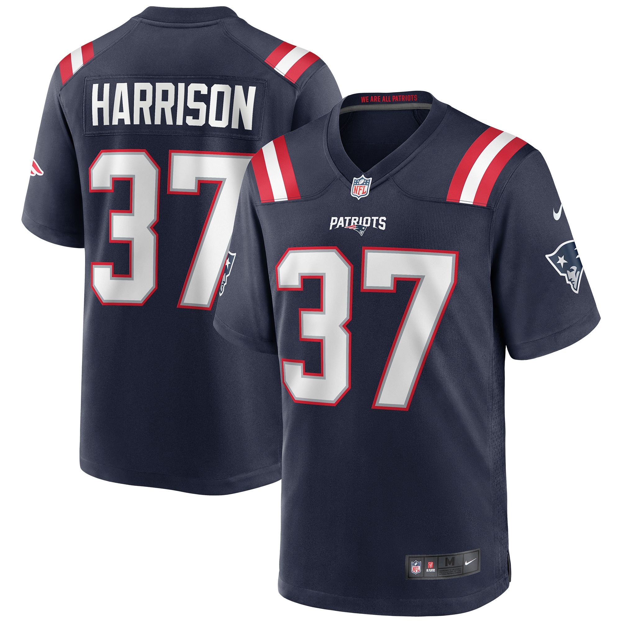 Men’s New England Patriots Rodney Harrison Navy Game Retired Player Jersey