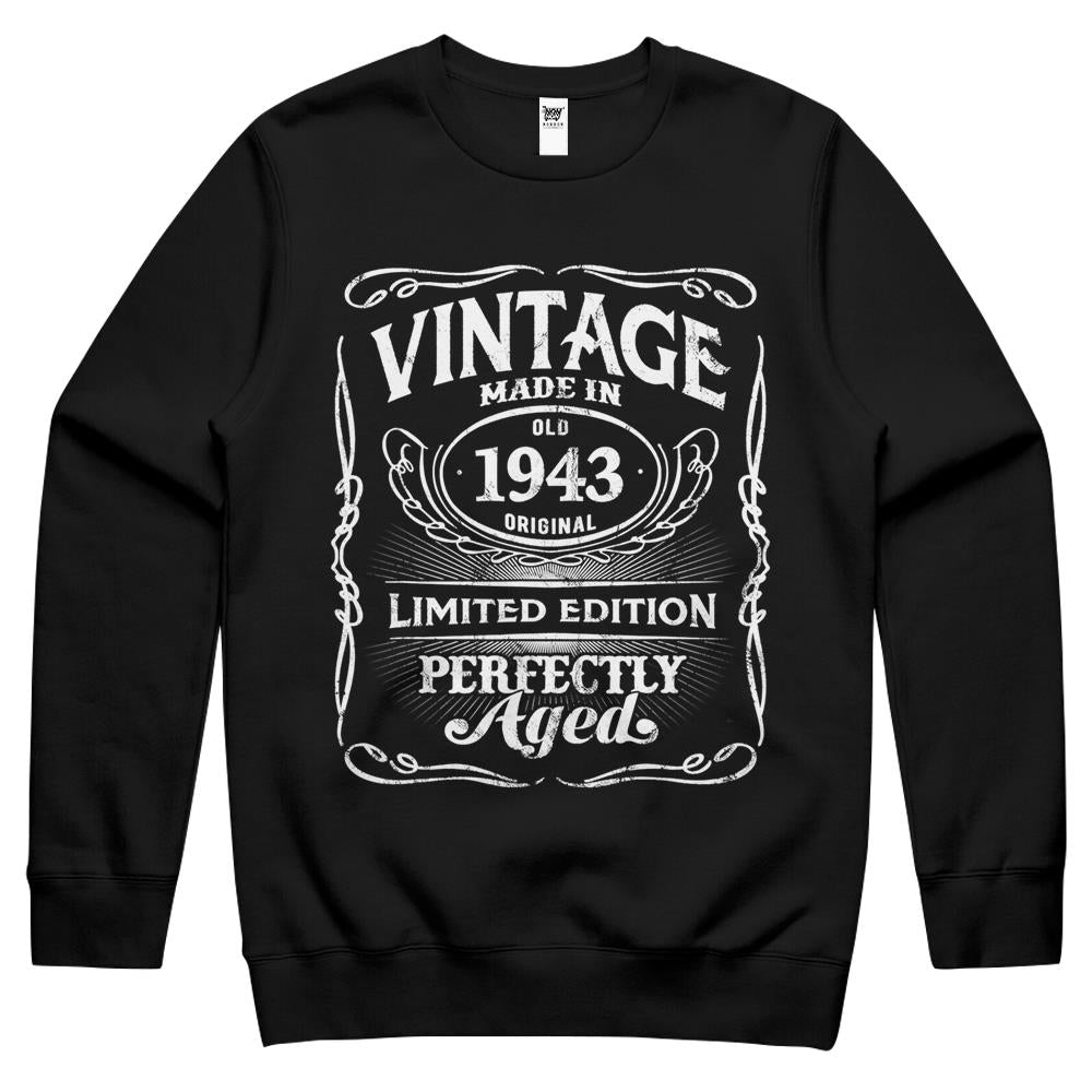 Vintage Premium Made In 1943 Classic 78Th Birthday Crewneck Sweatshirt