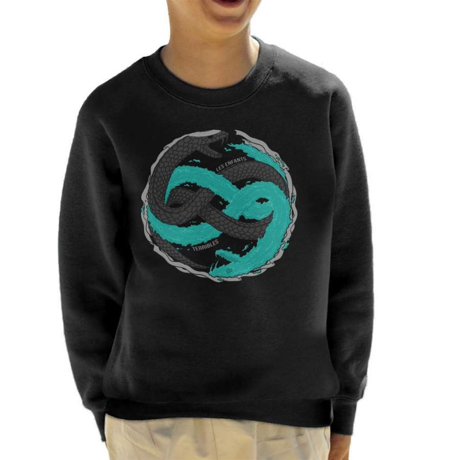 Twin Snakes Black Metal Gear Solid Kid’s Sweatshirt