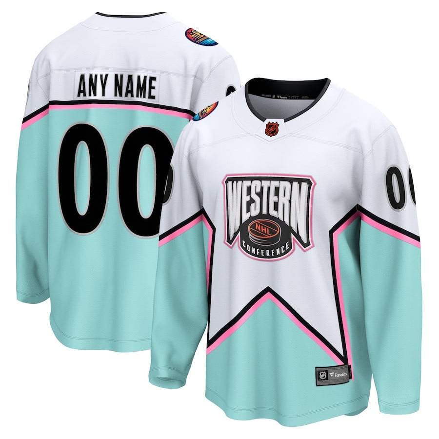 2023 NHL All-Star Game Logo – Western Conference Custom Jersey – White