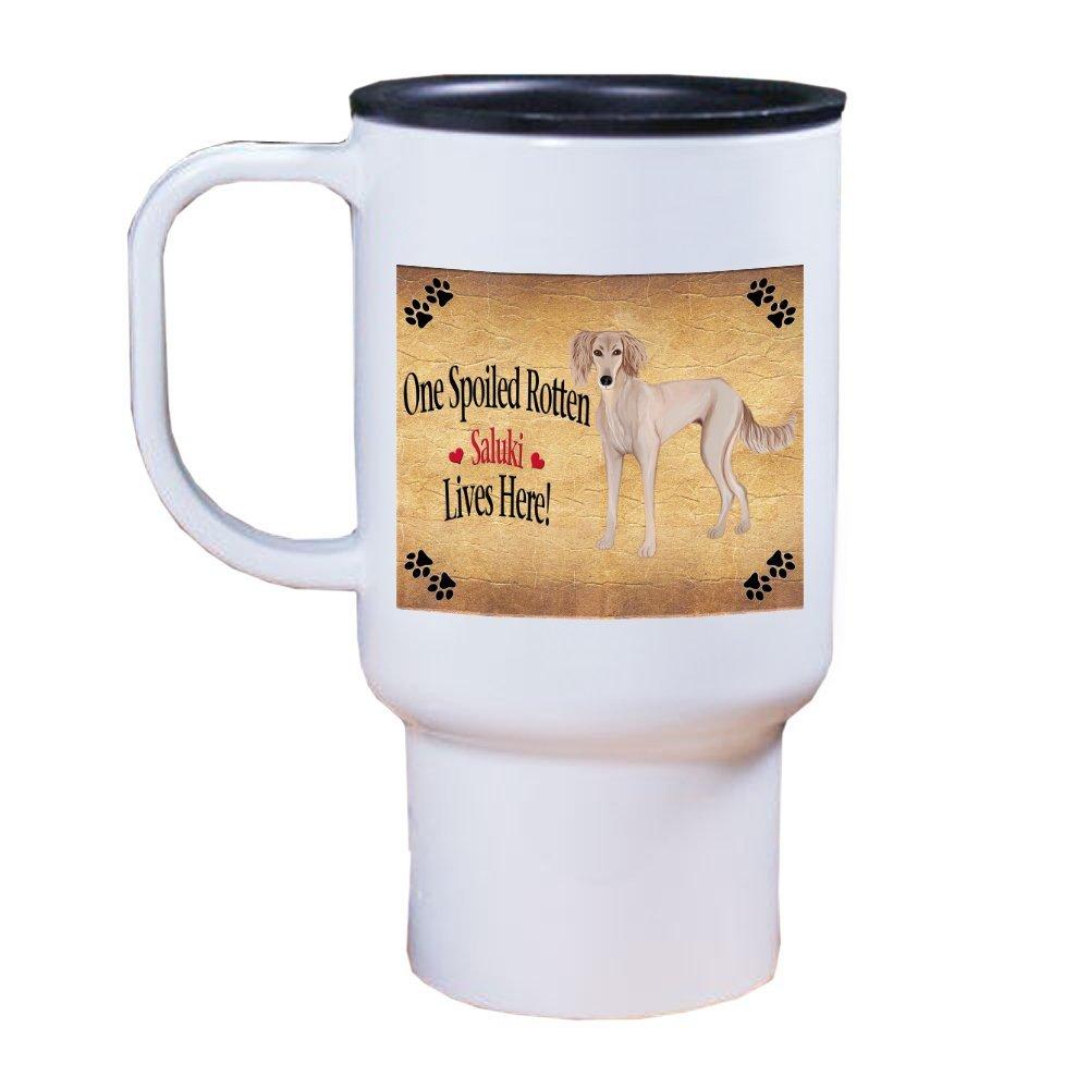 Saluki Puppy Spoiled Rotten Dog Travel Mug