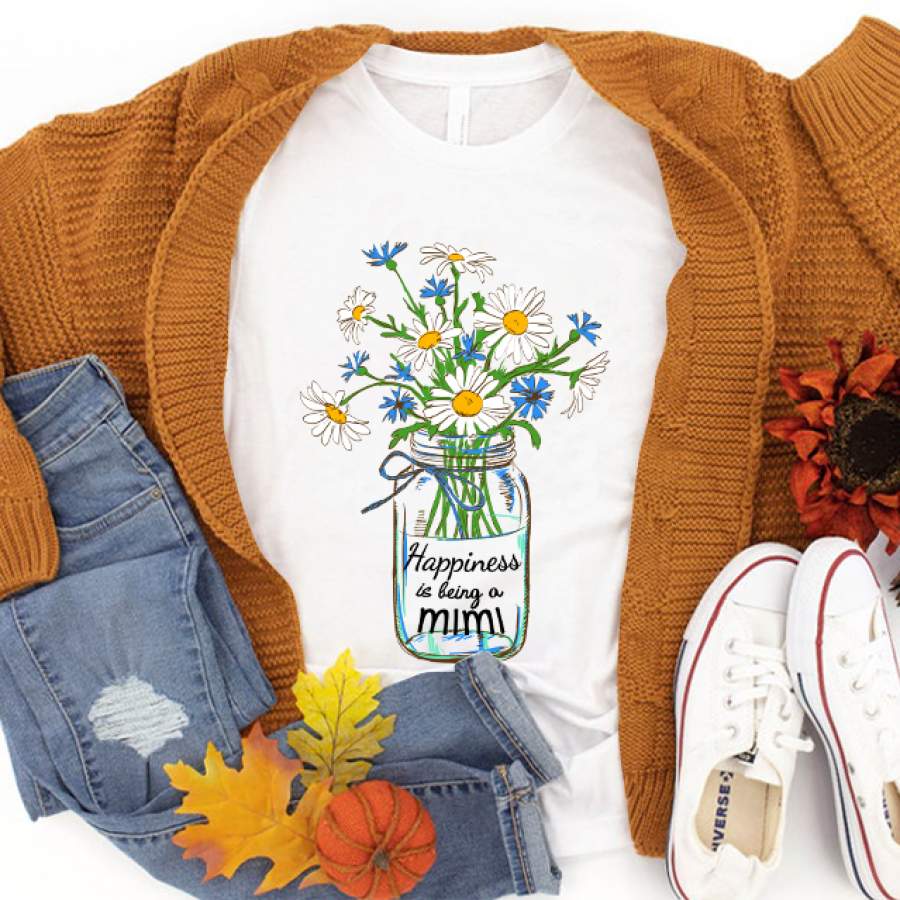 Personalized Happiness Is Being A Mimi Daisy Shirt