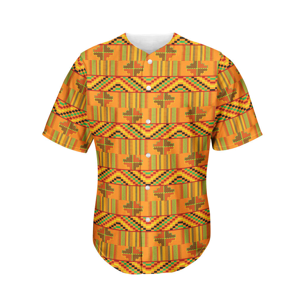 Bonwire Kente Pattern Print Men’S Baseball Jersey 3D Print