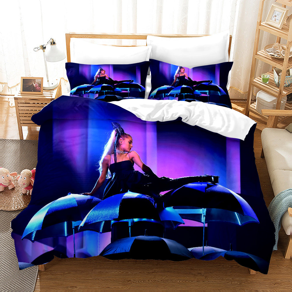 3D Singer Star Ariana Grande Quilt Cover Set Bedding Set Duvet Cover Pillowcases Wj 1724