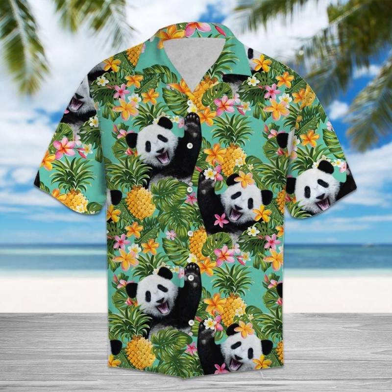 Artsyhomes Tropical Pineapple Panda Hawaiian Ha14881