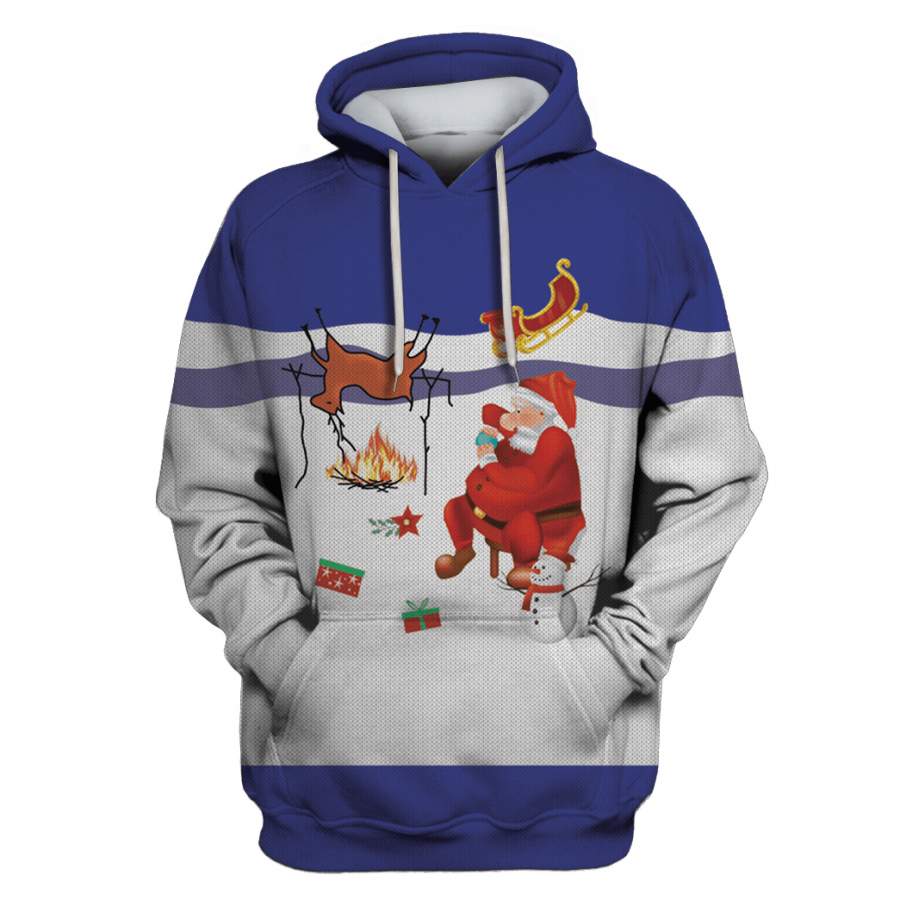 santa claus in the christmas day Custom T-shirt – Hoodies Apparel