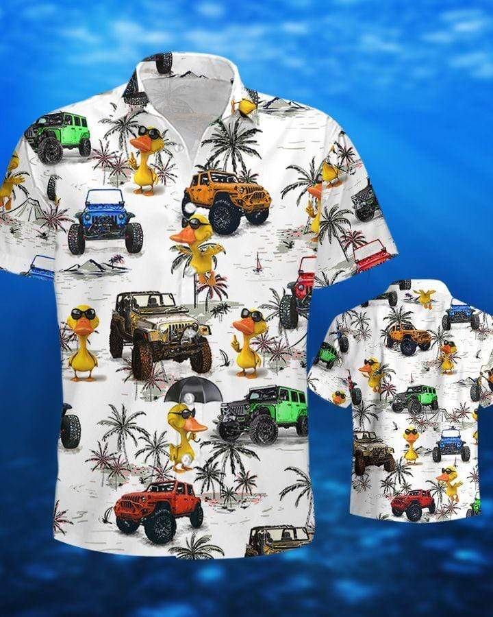 Hawaii Aloha Shirt Made In Ocean Jeep Duck Ha41579