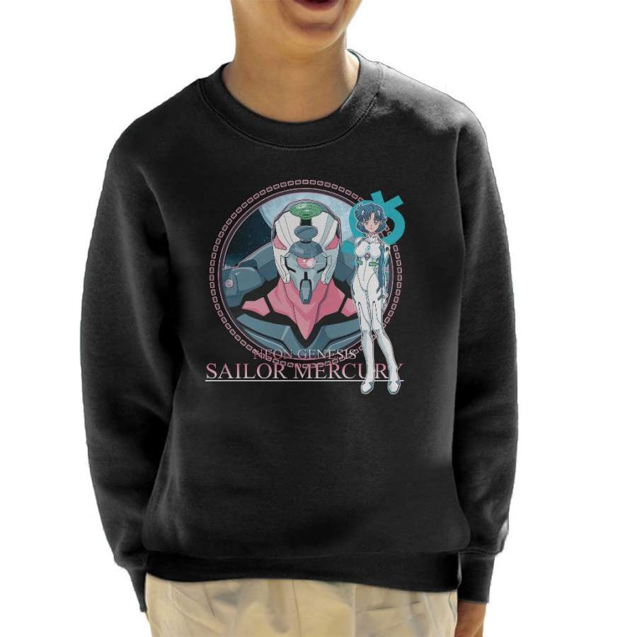 Sailor Mercury Neon Genesis Sailor Moon Kid’s Sweatshirt