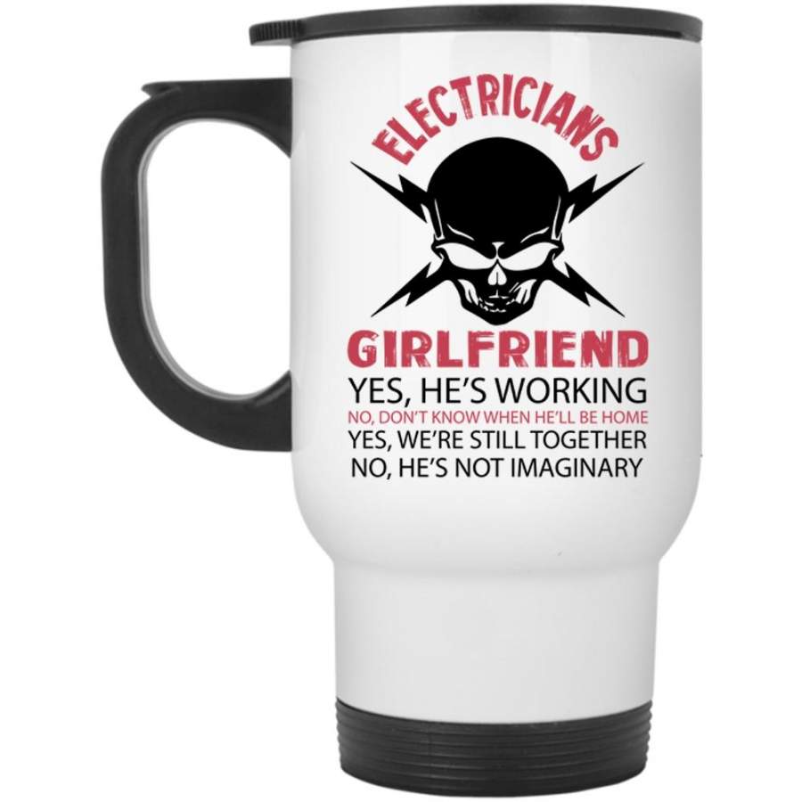 Cool Gift For Couple Travel Mug, Electricians Girlfriend Mug
