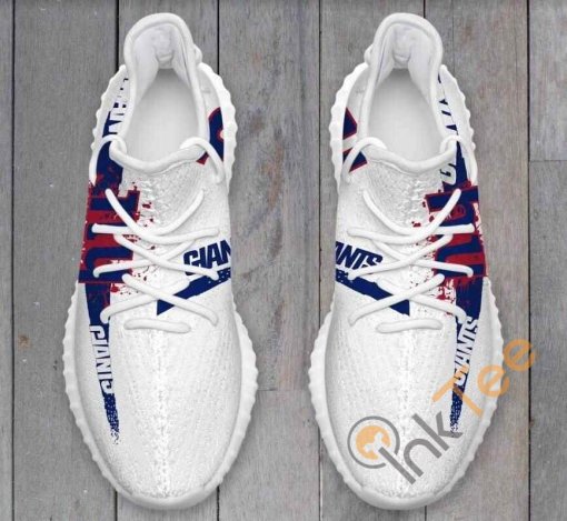 New York Giants Men Running Custom Shoes Personalized Name Yeezy Sneakers