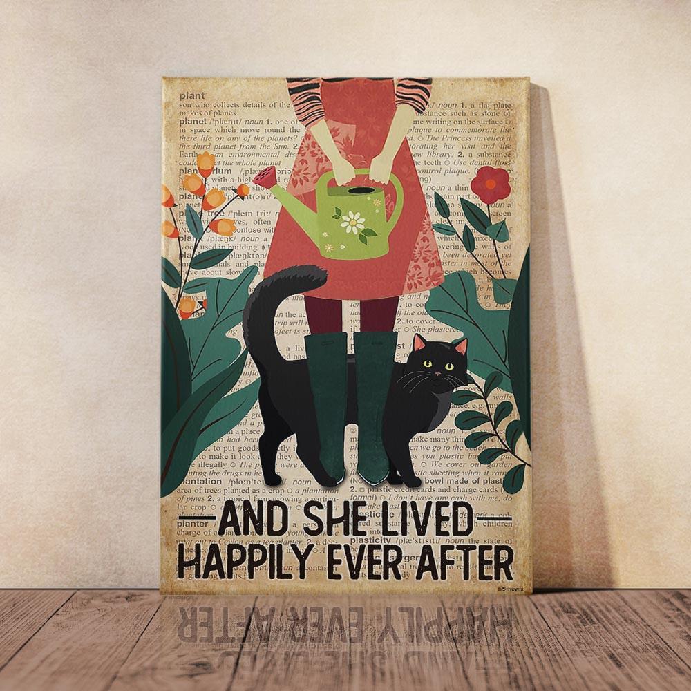 Gardening And She Lived Happily Ever After Canvas And Poster Wall Art | Wall Decor