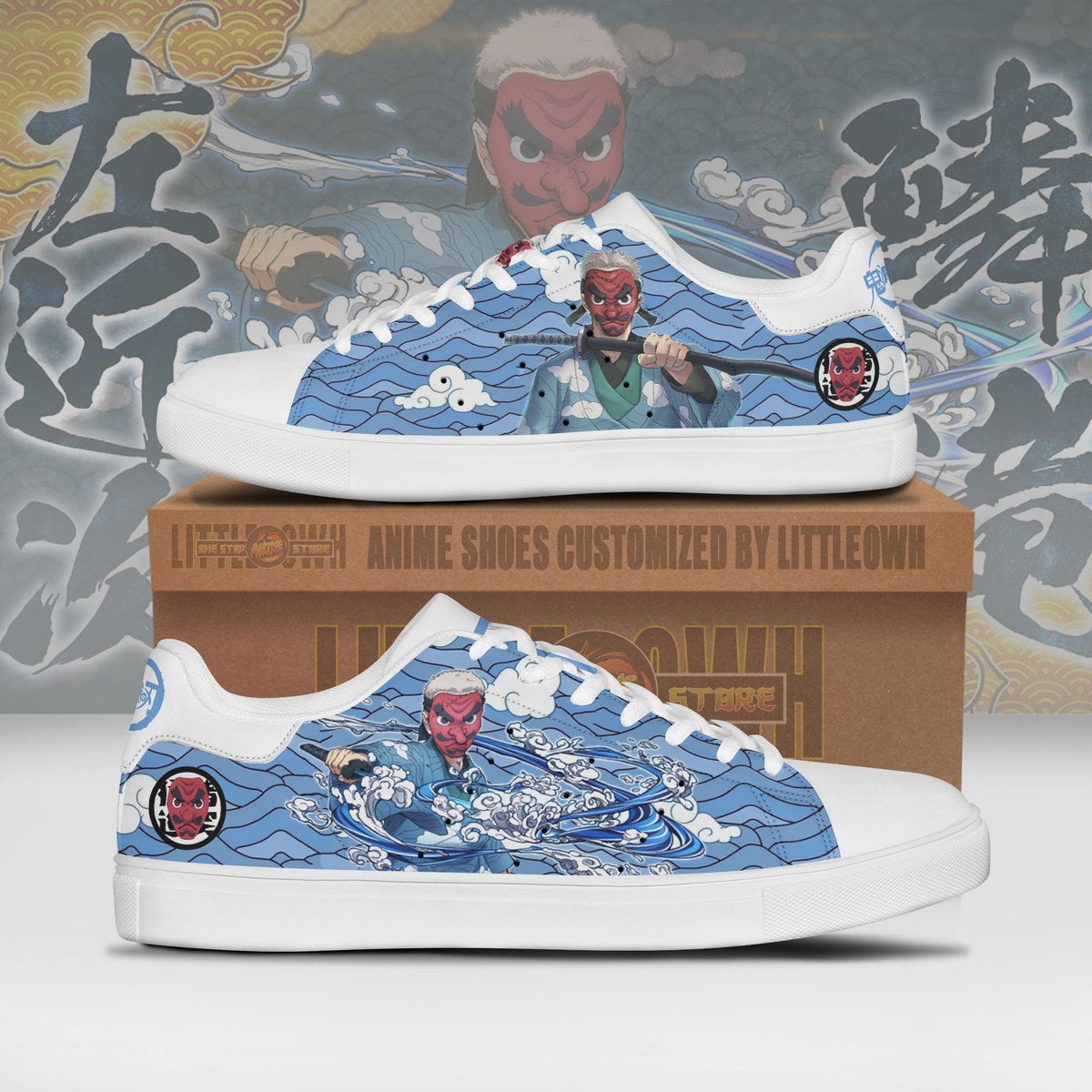 Sakonji Sensei Skateboard Shoes Custom Kny Anime Sneakers