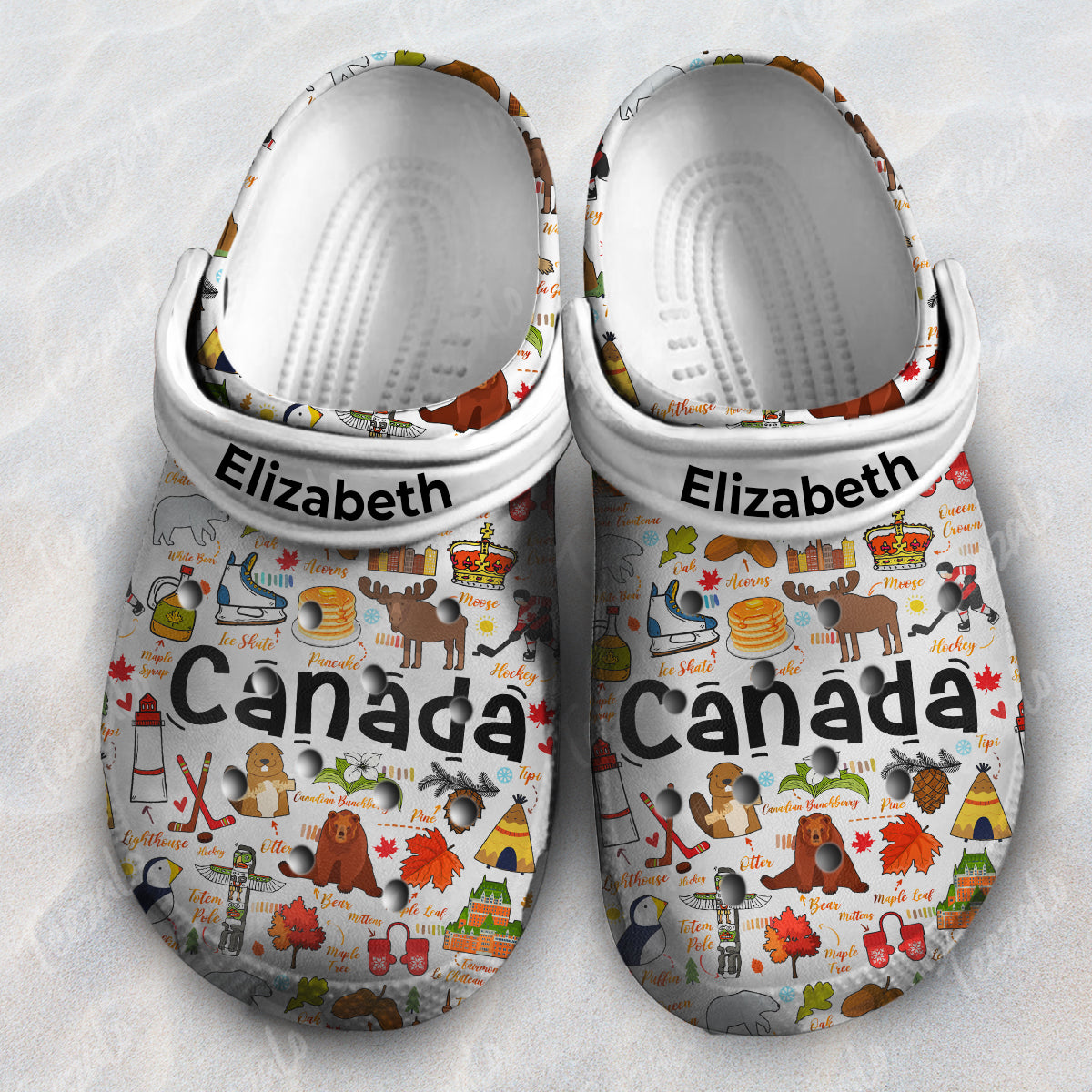 Proud Canadian Symbols Personalized Clogs Shoes