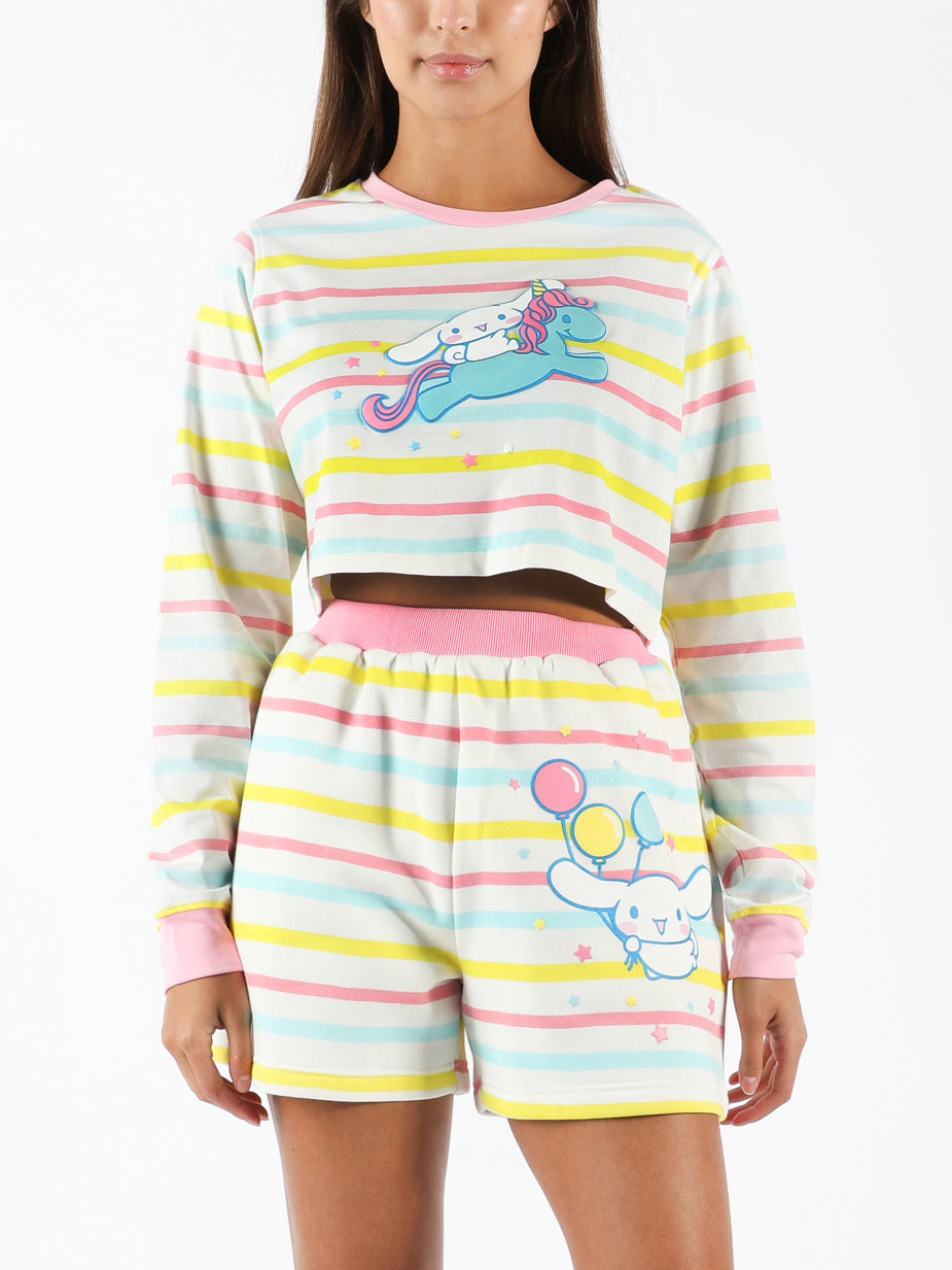 Cinnamoroll Striped Crop Long Sleeve