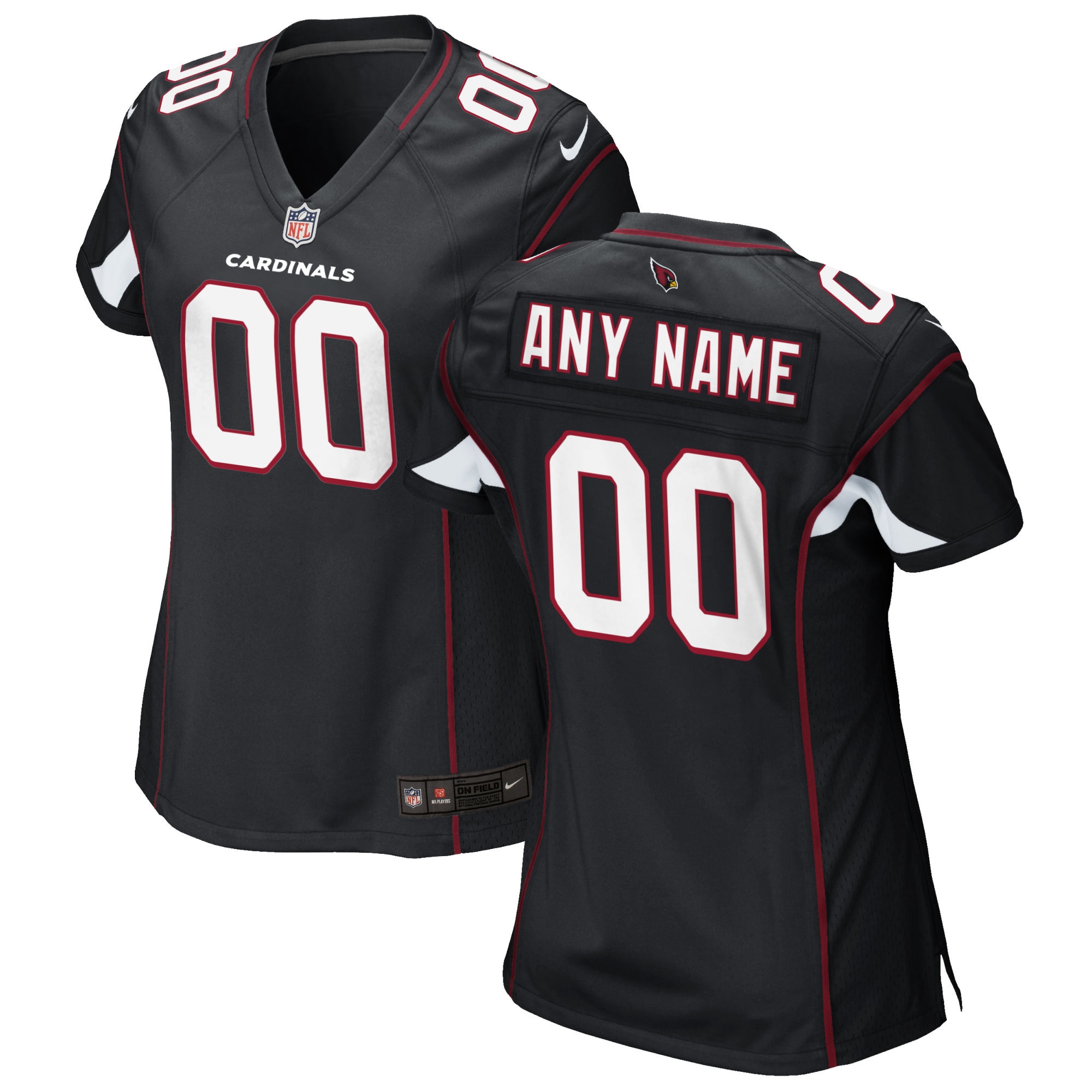 Women’s Black Arizona Cardinals Alternate Custom Game Jersey