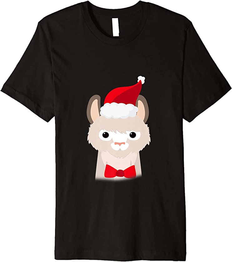 Lama Ugly Christmas Party Celebration Candy Greetings Premium T-Shirt