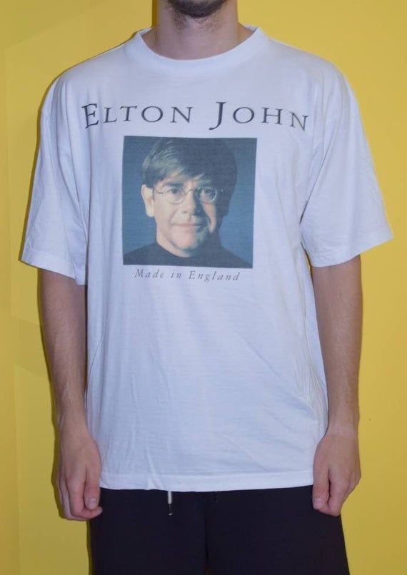 90S Vintage Elton John Shirt Band Merch European Tour White Cher Dance Electronic Janet Nsync Take That Boyz 2 Men Shirt