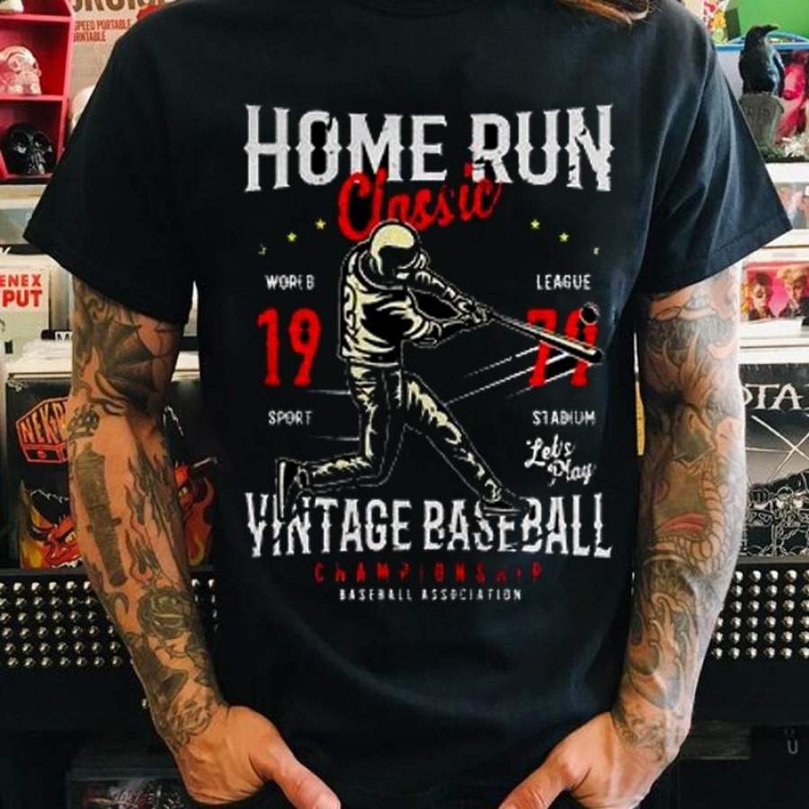 Vintage Baseball Home Run Classic Team Game T-Shirt