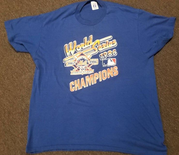 1986 New York Mets 1986 Wolrd Series 86 World Series Logo 7 Shirt