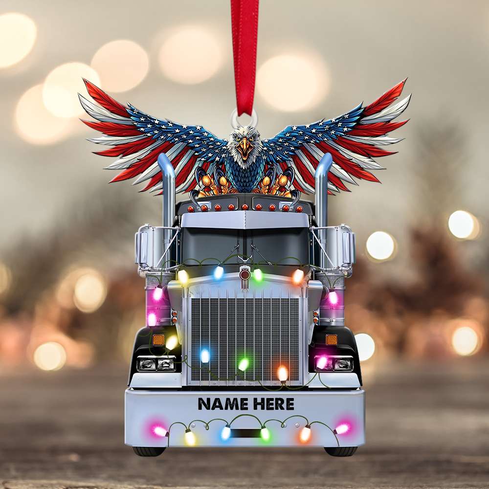 Trucker Personalized Flat Ornament