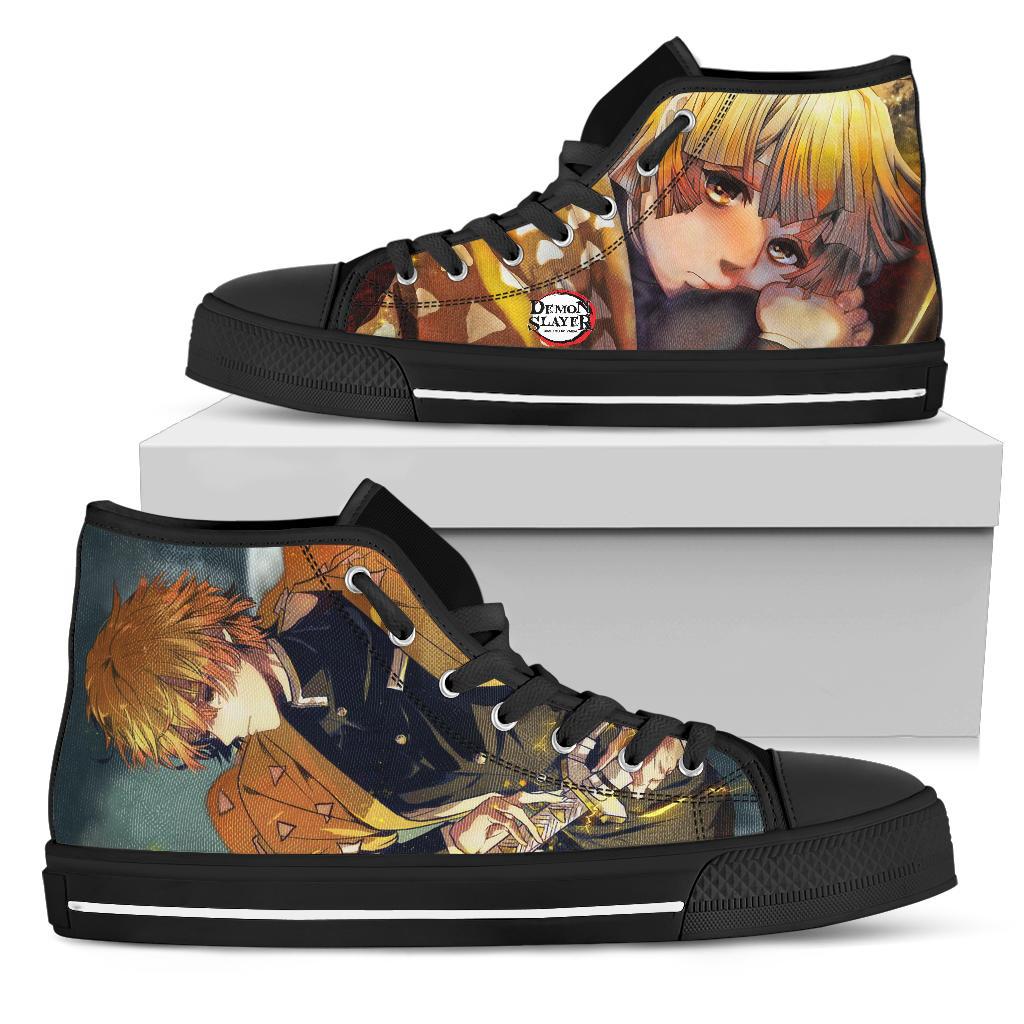 Agatsuma Zenitsu High Top Shoes Demon Slayer:Kimetsu no Yaiba Design Gift