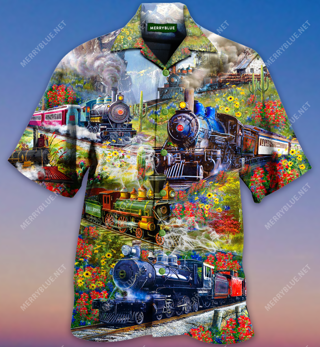 Trains On Spring Hill Unisex Hawaii Shirt Ha66535