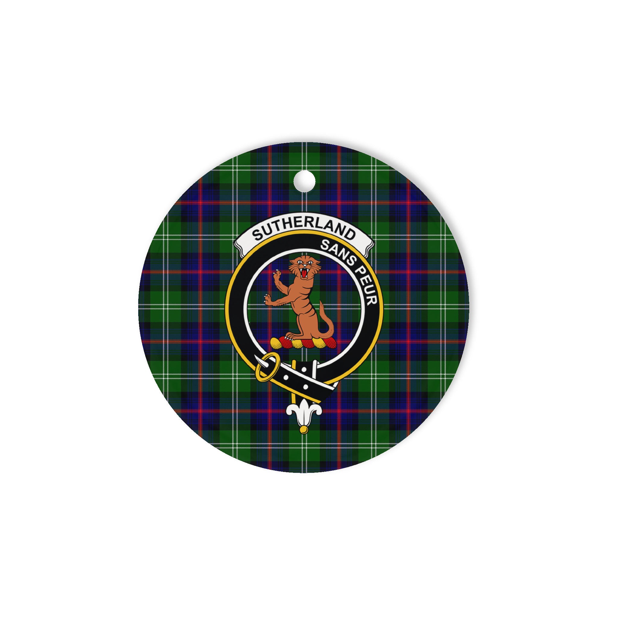 Sutherland I Scottish Clan Plaid Ornament Gift. Christmas Tree Ornament Sutherland I Clan Tartan Ornament Great Christmas Ornaments Gift