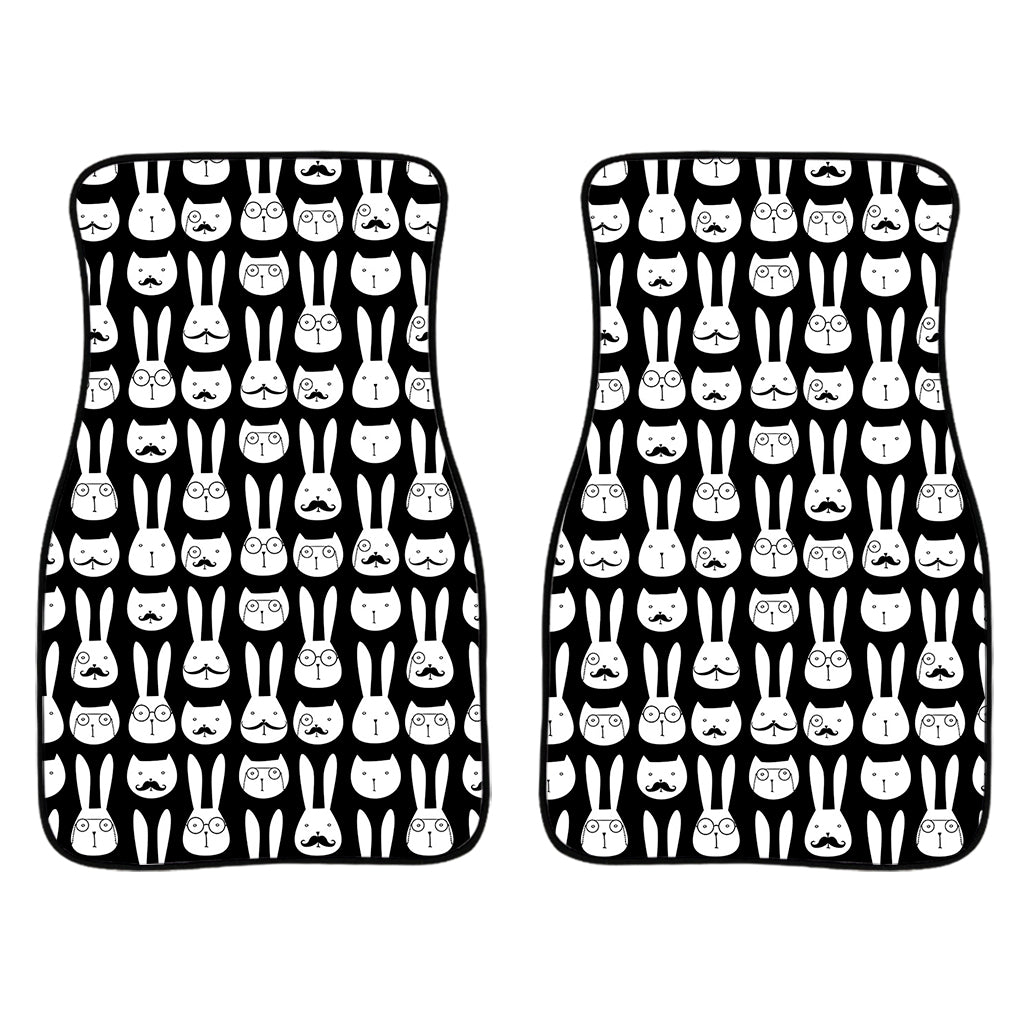 Rabbit And Cat Pattern Print Front Car Floor Mats