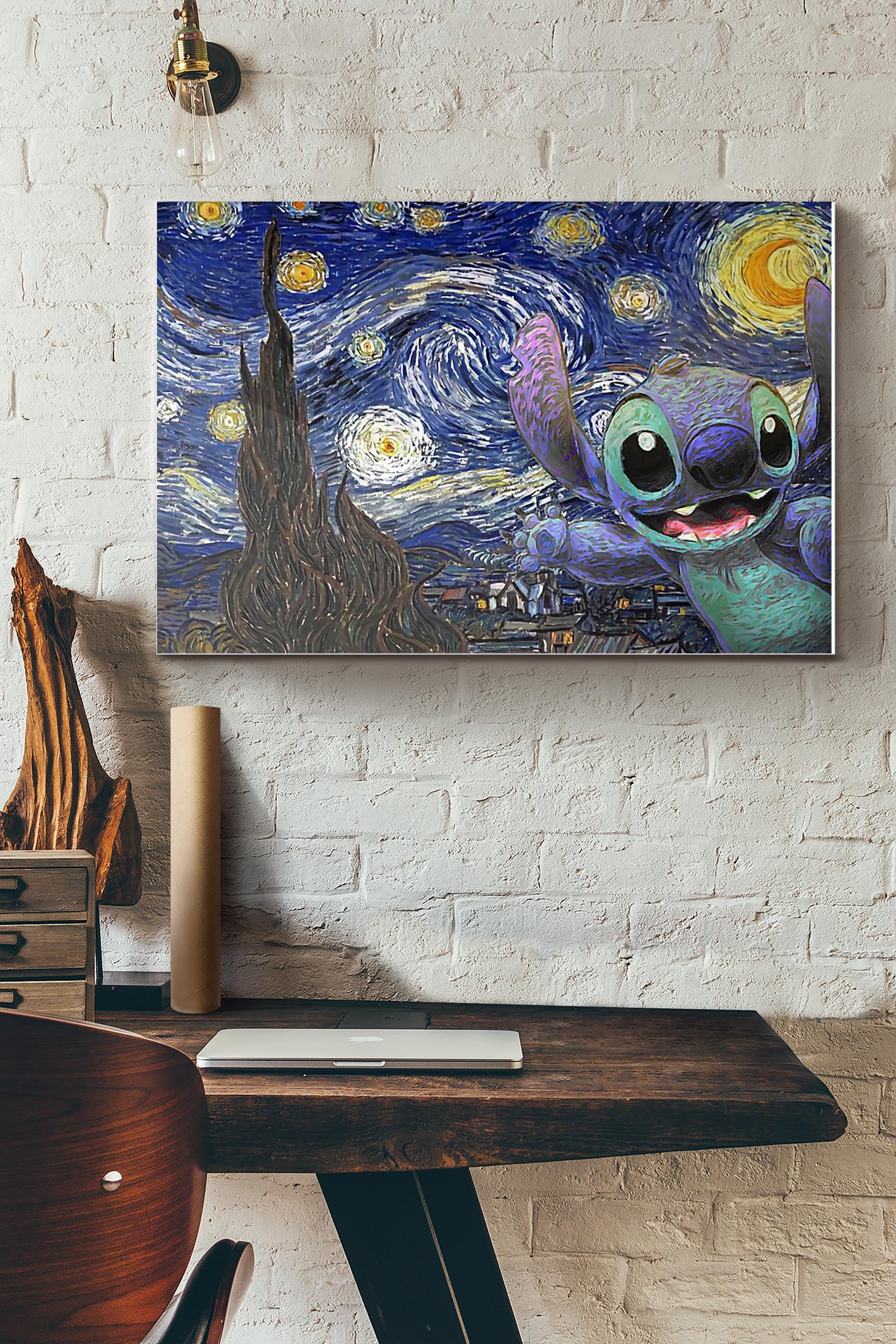 Stitch Starry Night Poster – Tinycritter Shop