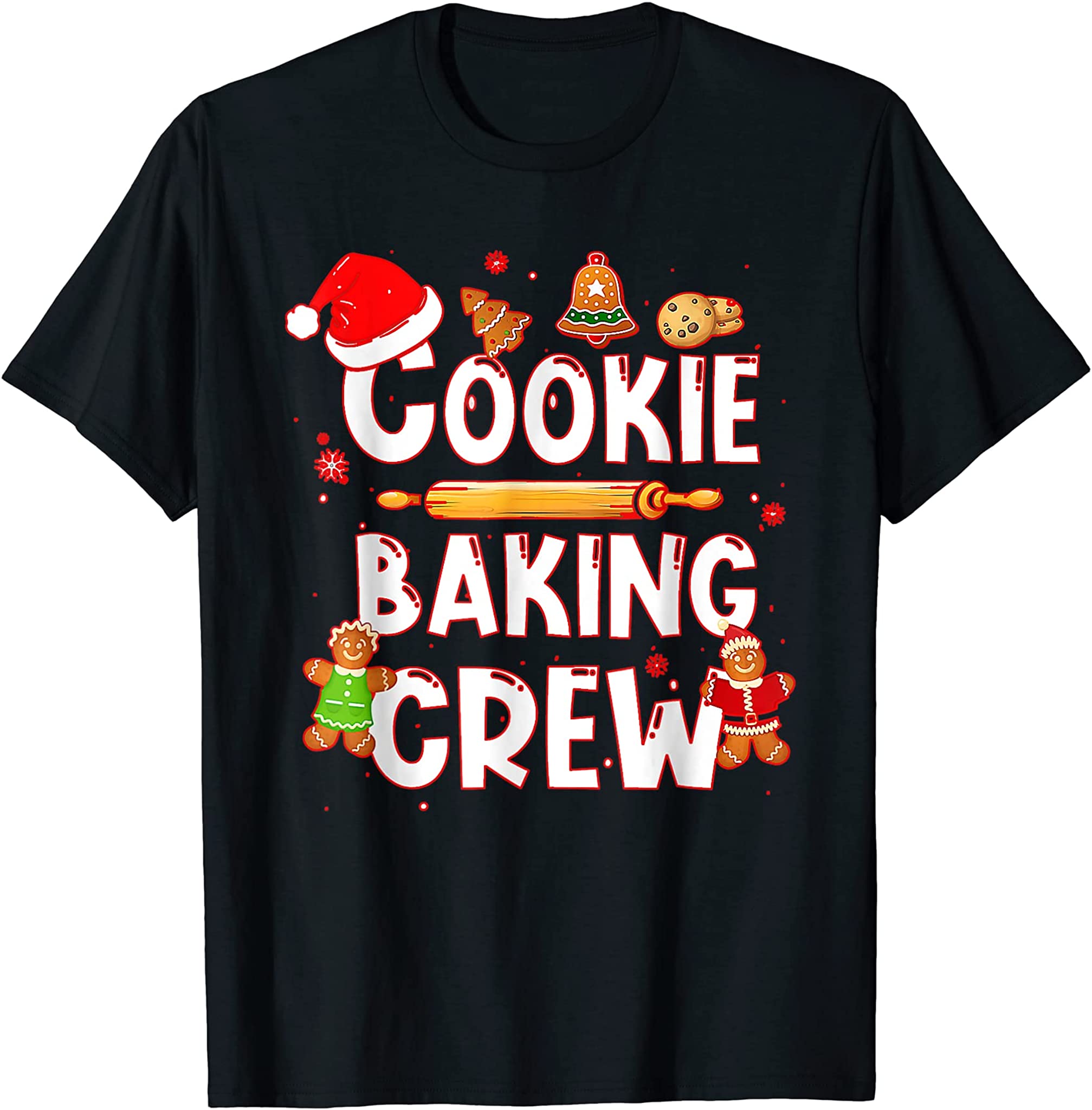 Christmas Cookie Baking Crew Funny Pajamas Family Xmas T-Shirt