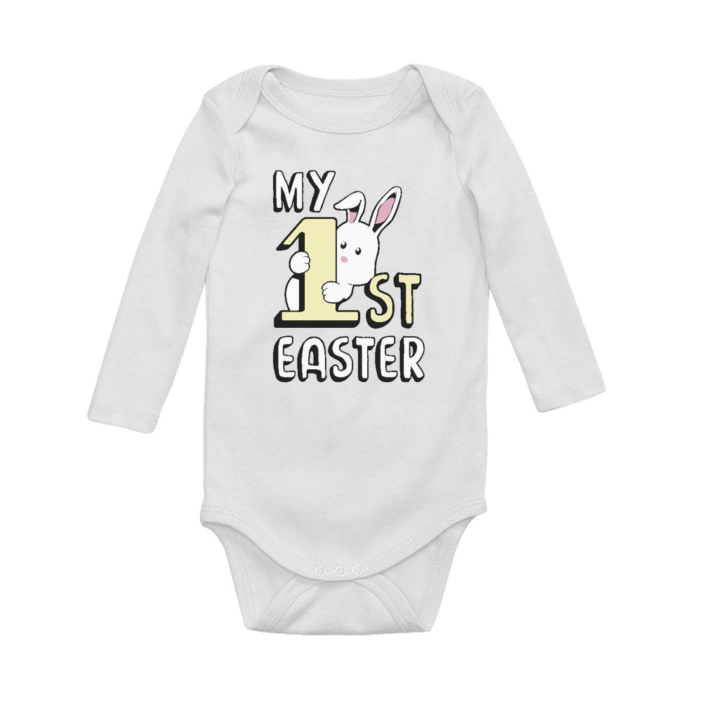 My 1St Easter Cute Bunny Baby Long Sleeve Bodysuit