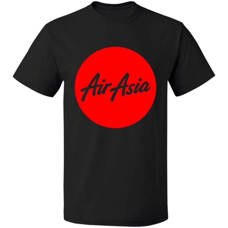 Vintage Retno Air Asia Logo Mens Black T Shirt